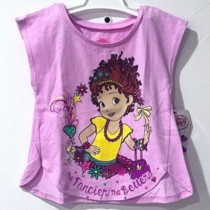 Disney Fancy Nancy The Fancier the Better Pink Girls Tank Top NWT